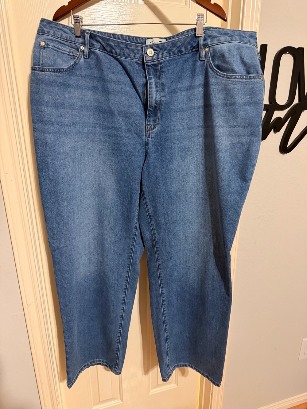 Plus Size Seven7 Midwash Blue Straight-Leg Jeans